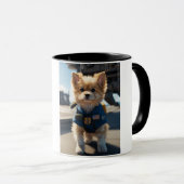 "Cosy Canine Companion: Personalisierte Dog Image Tasse (VorderseiteRechts)