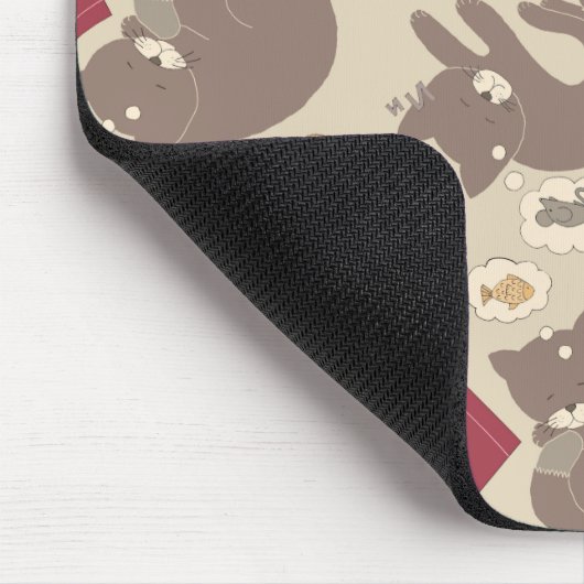 Cosy Cat Lovers Collage Mousepad (Ecke)