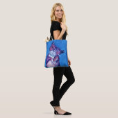 Cosy Cat Painted Kitty Niedlich Feline Fun Blau Tasche (Am Model)