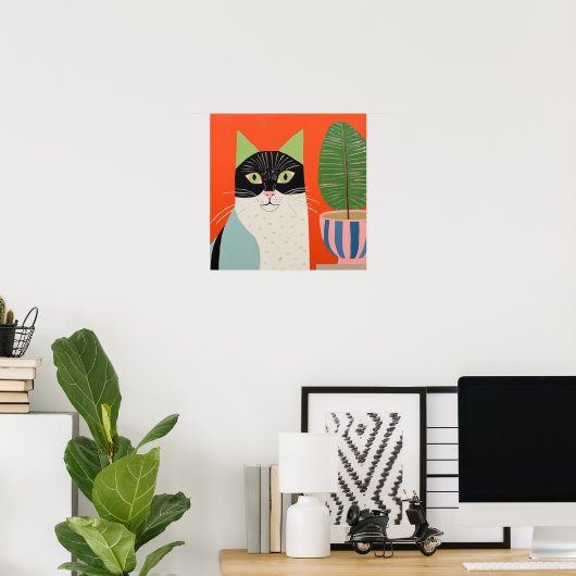 Cosy Cat Poster (Heimbüro)