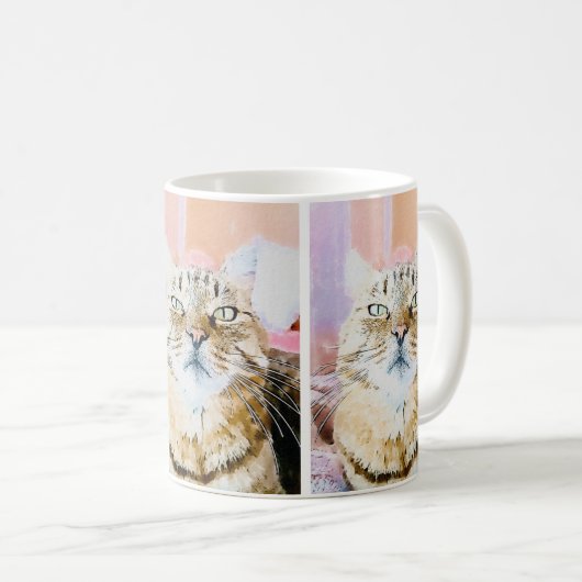 Cosy Cat Tasse - Whimsical Feline Design (VorderseiteRechts)