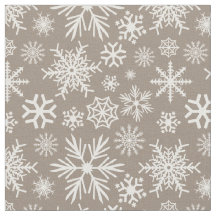Cosy Chic Mocha Winter Snowflakes Muster