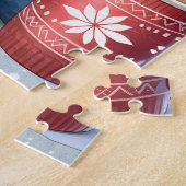 Cosy Chocolate Labrador Retriever Dog Weihnachten Puzzle (Seite)