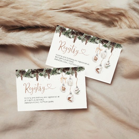 Cosy Christmas Baby Shooter Registrierungskarte Begleitkarte