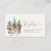 Cosy Christmas Baby Shooter Registrierungskarte Begleitkarte (Vorderseite)