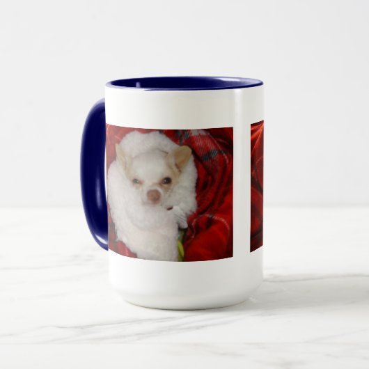 Cosy Christmas Chihuahua Tasse (Vorderseite Links)