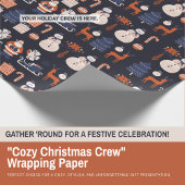 "Cosy Christmas Crew" Umschlagpapier Geschenkpapier