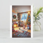 "Cosy Christmas Eve" Einladung (Stehend Vorderseite)