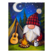 Cosy Christmas Gnome Camper Gitarrist Poster (Vorderseite)