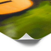 Cosy Christmas Gnome Camper Gitarrist Poster (Ecke)