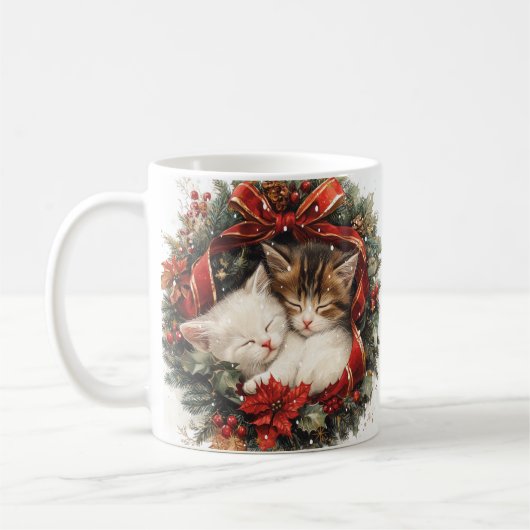 Cosy Christmas Kittens Kaffeetasse (Links)