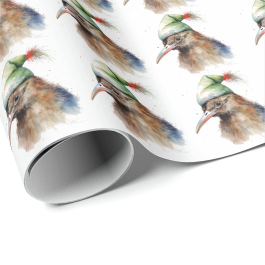 Cosy Christmas Kiwi Geschenkpapier (Rolleneckpunkt)