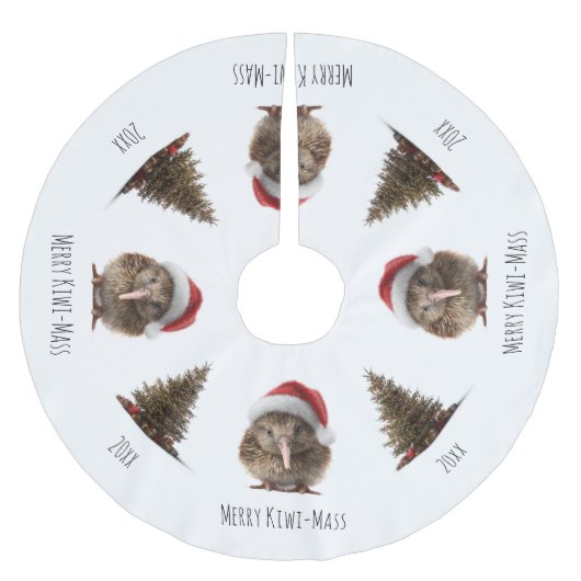 Cosy Christmas Kiwi Polyester Weihnachtsbaumdecke (Vorderseite)