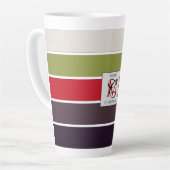 Cosy Christmas Pastell Color Palette Monogram Milchtasse (Linke Ecke)
