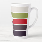 Cosy Christmas Pastell Color Palette Monogram Milchtasse (Rechts)