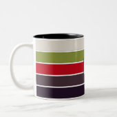 Cosy Christmas Pastell Color Palette Monogram Zweifarbige Tasse (Links)