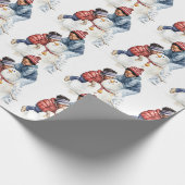 Cosy Christmas Snowman Geschenkpapier (Ecke)