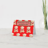 Cosy Christmas Teddy Bear Feiertagskarte (Vorderseite)