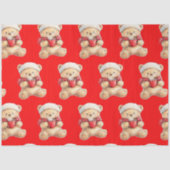 Cosy Christmas Teddy Bear Seidenpapier (Vorderseite)