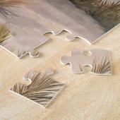 Cosy Coastal Hütte Beach House Wasserfarbe Puzzle (Seite)