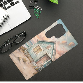 Cosy Coastal Hütte Beach House Wasserfarbe Samsung Galaxy Hülle