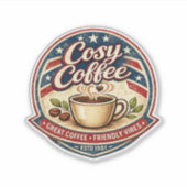 Cosy Coffee Aufkleber (Vorderseite)
