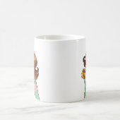 Cosy Coffee Girl Morning Illustration Kaffeetasse (Mittel)