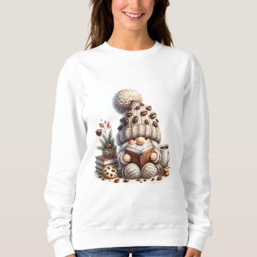 Cosy Coffee Gnome - Warme Dein Herz Sweatshirt (Vorderseite)