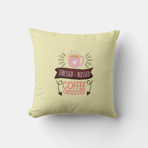 Cosy Coffee Lover's Kissen - Rustikales Café Vibes