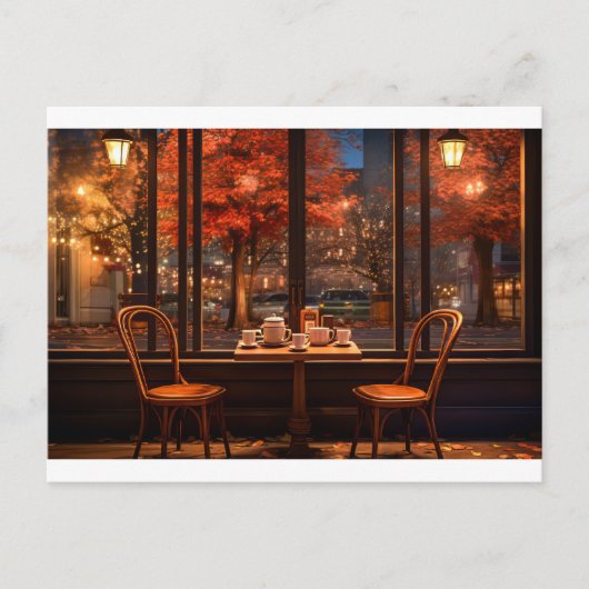 Cosy Coffee Shop Postkarte (Vorderseite)