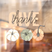 Cosy Colorful Pastel Give Danke und Pumpkin Fensteraufkleber (Blatt 2)