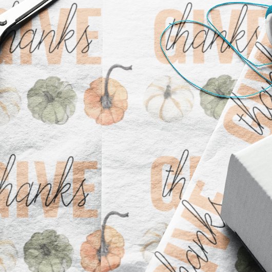 Cosy Colorful Pastel Give Danke und Pumpkin Geschenkpapier Set