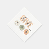 Cosy Colorful Pastel Give Danke und Pumpkin Serviette (Ecke)