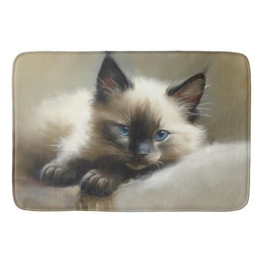 Cosy Companion Siamese Kitten Badematte (Vorderseite)