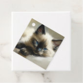 Cosy Companion Siamese Kitten Geschenketiketts Geschenkanhänger (Beispiel)