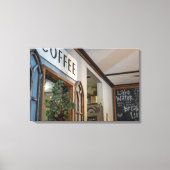 Cosy Corner Café Eintritt Leinwanddruck (Vorderseite)