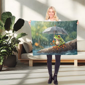 Cosy Cotattcore Frosch Whimsical Woodland Fleecedecke