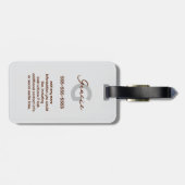 Cosy Cotattecore Crochet Mushroom Monogram Name Gepäckanhänger (Rückseite horizontal)