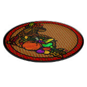 Cosy Country Cornucopia auf der Karierten Charcute Schneidebrett (Ecke)