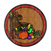 Cosy Country Cornucopia auf der Karierten Charcute Schneidebrett (Vorderseite)