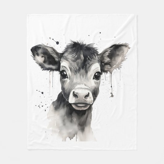 "Cosy Cow" Fleece Blanket - Schnuppern im Stil! (Vorderseite)