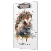 Cosy Critter: Igel in Wasserfarbe, Brauch Klemmbrett (Links)