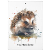 Cosy Critter: Igel in Wasserfarbe, Brauch Klemmbrett (Rückseite)