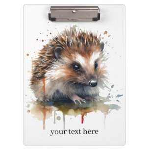 Cosy Critter: Igel in Wasserfarbe, Brauch Klemmbrett