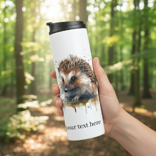 Cosy Critter: Igel in Wasserfarbe, Brauch Thermosbecher