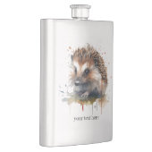 Cosy Critter: Igel in Wasserfarbe Flachmann (Rechts)