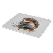 Cosy Critter: Igel in Wasserfarbe Schneidebrett (Ecke)