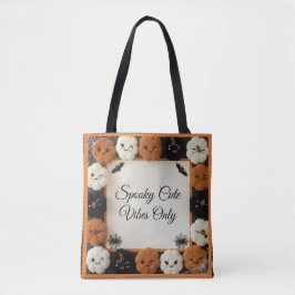 Cosy Crochet Pumpkin Patch Halloween Tote Bag Tasche