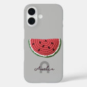 Cosy Crochet Watermelon Fruchtsästhetik Monogram Case-Mate iPhone Hülle (Rückseite)