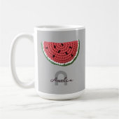 Cosy Crochet Watermelon Fruchtsästhetik Monogram Kaffeetasse (Links)